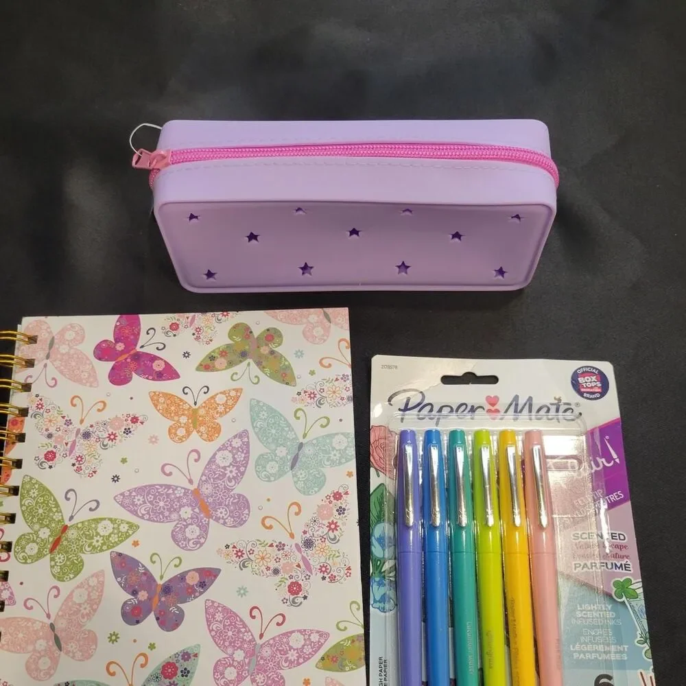 Butterfly notepad with Paper-mate.